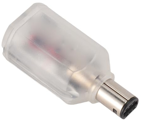 Bluetooth-Wireless-Controller-Adapter mit LED-Anzeige, Ideal für Retro-Gaming, Unterstützt Mehrere Konsolen, Robustes ABS-Design (Transparentes Weiß)