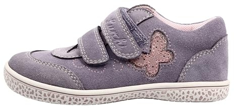 Lurchi Mädchen Toyah Sneaker | Halbschuhe, Lila, Klettverschluss, Motiv: Schmetterling, Kinder, Schuhe