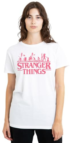 Stranger Things Women's Bike Ride Logo Ladies T Shirt, White
