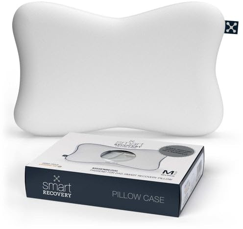 smartsleep® Kissenbezug für Recovery Pillow – Passgenauer Bezug aus 100% Baumwolle – Atmungsaktiv, hautfreundlich & waschbar – Mit Reißverschluss – Weiß