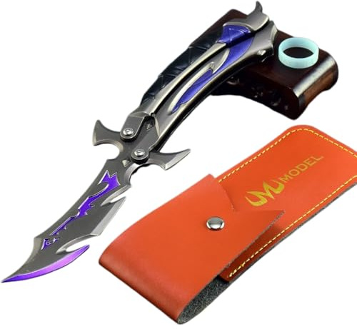 Superbuybox Game Valorant Reaver - Cuchillo para moscas de mantequilla, cuchillo de artes marciales, colección de juegos, decoración de escritorio, mochila, colgante, regalo (morado)