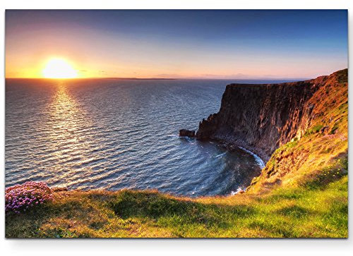 Paul Sinus Art Cliffs of Moher – Sonnenuntergang - Leinwandbild 120x80cm