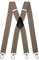 Olata Breite und Robuste X-förmige Hosenträger mit Karabinerhaken – 4 cm breit, Verstellbar, Unisex, Ideal für Arbeit und Alltag. Grau (Silber Clips)