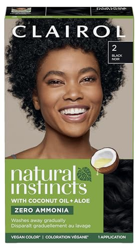 Clairol Natural Instincts Demi-Permanent Hair Dye, 2 Black Hair Color, Pack of 1