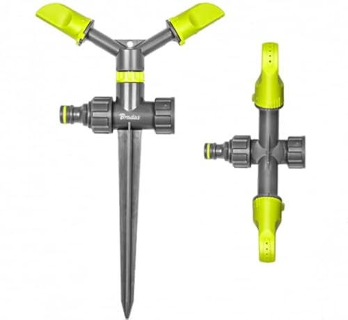 Bradas 2-Arm Kreisregner mit Erdspieß Sprinkler Bewässerung Rasensprenger LE-6101 2136