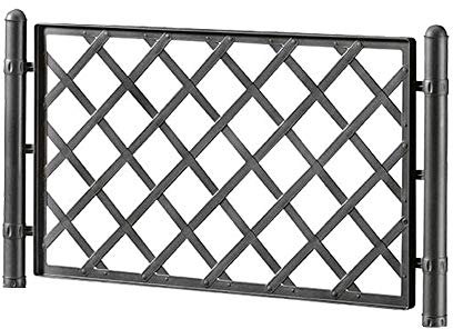 1 Spalliera per fioriera 100 ANTRACITE misura 98 x H 52 centimetri con 2 inserti diametro 3,8