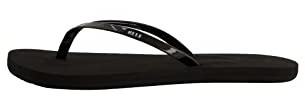 REEF Women's Bliss Nights Flip-Flop, Black Patent, 3.5 UK