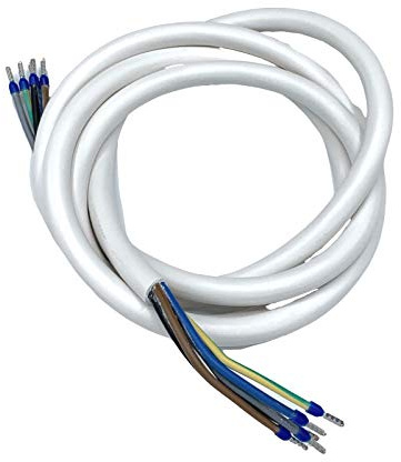 Herdanschlusskabel Herdanschlussleitung 5x2,5mm² / 5G2,5 für Kochfeld Backofen Herd - 1m-1,5m-2m-3m-5m-10m Anschlusskabel Anschlussleitung H05VV-F 400V, Größe: 2m