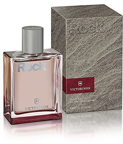 VICTORINOX Rock Eau de Toilette für Herren, Parfüm mit Leder und Muskatnuss, Holzig und rauchig, 100 ml, V0000891