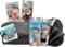 7th Heaven Men’s Skin Essentials Gift Set – 3 Face Masks with Charcoal & Dead Sea Salt + T-Zone Pore Strips, Black Wash Bag, Exfoliating Body Puff & Face Cloth – Deep Cleansing Skincare Gift for Him