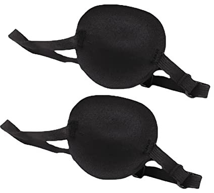 UUYYEO 3 Pcs Black Eye Patches Single Eye Mask Adjustable 3D Eye Patch Eye Mask with Buckle for Adults