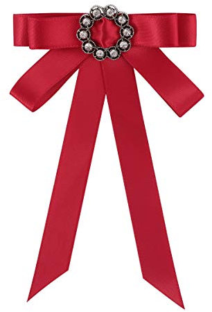 VALICLUD Frauen Fliege Anschneiden Damen Krawatte Jabot-kragen Bridemate Bowknot-krawatte Brosche Für Frauen Rote Fliege Für Damen Hängende Nadel Halsbogen Kragennadel Fräulein Schleife