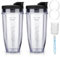 Ninja Mixer-Becher, Ersatzbecher, 680 ml, mit Trink- und Verschlussdeckeln, BL450, BL480, BL486, BL487, BL492, BL494, BL642, BL682, NN100, BL2012