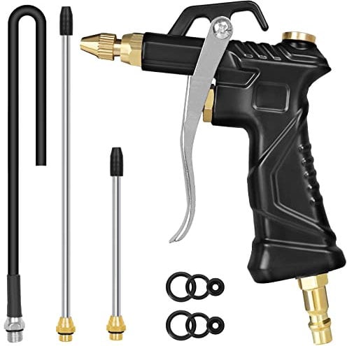 Druckluftpistole Luftblaspistole für 1/4 BSP Schnellkupplung, Mit 4 Düsen Hochdruck ausblaspistole druckluft industrielle Reinigungswerkzeug, Ausblaspistole druckluft.