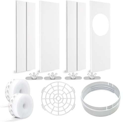 SunDiao Portable Air Conditioner Window Kit, Upgrade Portable AC Window kit with 2pack 3m Seal, Sliding AC Vent Kit for Exhaust Hose (5.9/15cm)