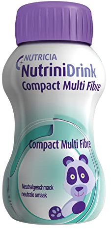 NutriniDrink Compact Multi Fibre 32x125ml - Neutral I Laktosearm I Mit Ballaststoffmischung mf6 I Zur ausschließlichen Ernährung geeignet I Für Kinder nach dem 1. Lebensjahr
