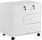 CLIPOP Caisson 3 tiroirs, Armoire de Classement Mobile verrouillable à 3 tiroirs avec 1 Rangement fermé et roulettes roulantes, pour imprimante de Bureau, Format A4, Documents Format Lettre