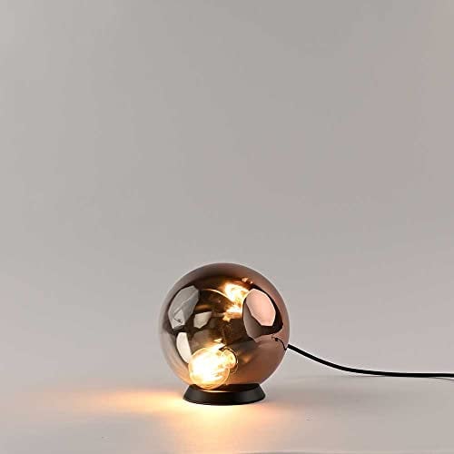 s.luce Orb Glaskugel Tischleuchte Tischlampe Schlafzimmerlampe Flurleuchte, Farbe Kupfer Verlauf, Größe Ø 20cm