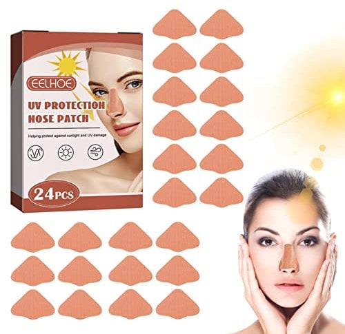 Anloximt 24 Protection Solaire Patch Nez Protection UV Patch Nez Protection Solaire UV Protège Nez pour Lunettes Protection Solaire pour Tout Peau