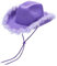 XIXIMAON Sombrero de vaquero para mujer y niña, con plumas, sombrero vaquera con borde ancho de lentejuelas, disfraz de Halloween, carnaval, disfraz de fiesta, morado, Talla única