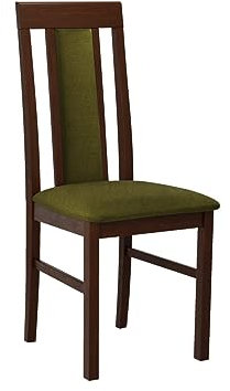 Mirjan24 Esszimmerstuhl Zefir II, Rahmen aus lackiertem Buchenholz, Gepolsterte Sitzfläche aus Stoff, B:43 x H:96 x T:48 cm, Stuhl für Arbeitszimmer, Esszimmer, Küchenstuhl (Nuss/Zetta 297)