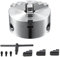 VEVOR Mandrino a 3 Ganasce per Tornio Mandrino Autocentrante Materiale in HT300 Diametro 160 ± 5 mm, Mandrino per Tornio a 3 Griffe Gamma di Serraggio 3,5-60mm, Mandrino Autocentrante per Tornio 160mm