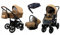 BabyLux® Kinderwagen Set 4 in 1 - Optimal - incl. Babywanne, Buggy Sportsitz, Auto-Babyschale, ISOFIX-Basisstation - Autositz - Kinderwagenset - Kombikinderwagen mit Wickeltasche usw.