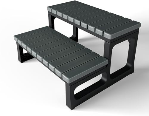 Grevo Universal Spa & Hot Tub Outdoor Trittstufe Rutschfester Griff Unterstützung Grau