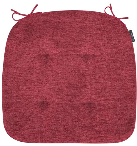 MAGMA ALFA Stuhlkissen/Sitzkissen für Indoor, Öko-Tex Siegel, Handwäsche, 1 Stück, 41x41cm, weinrot