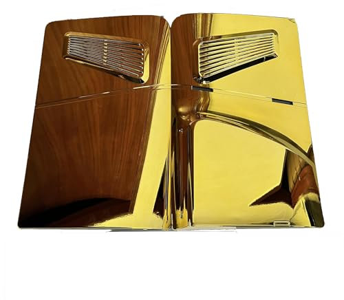 ZLiT Cubierta de placa frontal para consola PS5 Slim UHD de repuesto con ventilación de refrigeración (dorado)