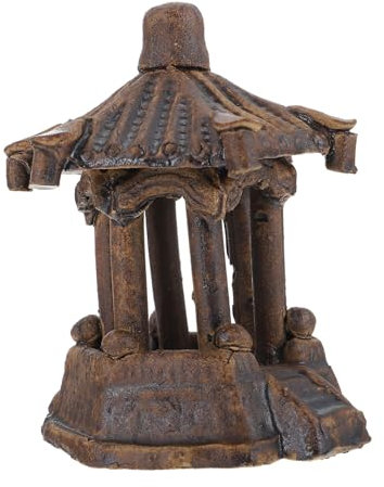 PRETYZOOM Dekorativer Aquarien Ornament Keramisches Pavilion Design Für Fischbecken Und Tischdekoration Lebendig Und Stilvoll Für Zuhause Und Büro