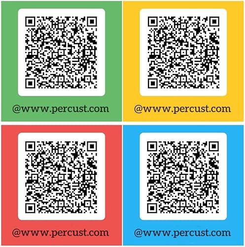 Pahdecor Personalisierte Business-Smart-Etiketten, QR-Code-Aufkleber, Wasserfest, Bunt, Quadratisch, Casual, 1 Stück, 6,3 x 6,3 cm, Fenster