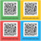 Pahdecor Personalisierte Business-Smart-Etiketten, QR-Code-Aufkleber, Wasserfest, Bunt, Quadratisch, Casual, 1 Stück, 6,3 x 6,3 cm, Fenster