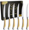 DAFFODILY® Luxury Cutlery Set, 18/10 Stainless Steel, Mirror Finish Kitchen Cutlery Sets, Dishwasher Safe, Ideal for New Home Gifts (Couteaux à steak-Or)