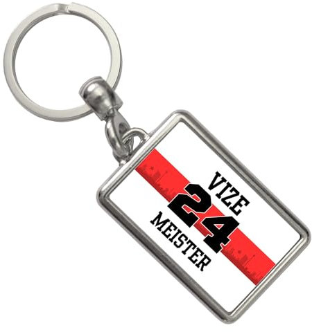 Stuttgart Brustring Schlüsselanhänger mit Spruch Vizemeister 2024 Überraschungserfolg Fußball Liebe Schwaben Stolz Liga Träume Internationale Bühne