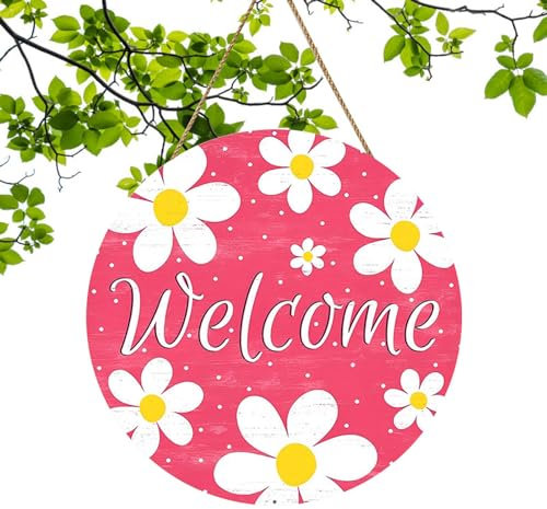 Willkommensschild Vorderveranda, Willkommensschild für Eingangstür - Willkommen Schild Türschild mit Blumenmotiven | Mehrzweckdekoration für p