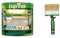 Cuprinol UTDSCS25L Anti Slip Decking Stain City Stone 2.5 litre & Fit for The Job 4 inch Large Capacity Shed and Fence Block Brush for Rapid Painting of Sheds & Fence