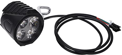 Denash Elektroroller-Frontlicht, Elektroroller-Hupenscheinwerfer Universal 12-72 V ABS Praktisches 10 Zoll für Fahrradzubehör