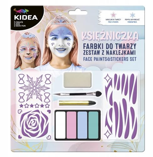 Prinzessin Gesichtsfarbe Set mit Aufklebern