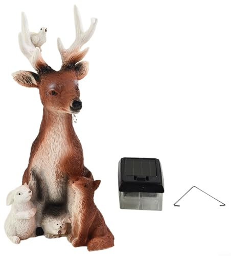 Lighted Christmas Decoration Deer, Light up Christmas Decor Reindeer for Indoor Outdoor Front Yard Porch Christmas Reindeer Figurines Decor Style Deer