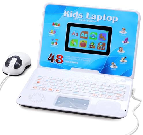 Kids Laptop, Color Screen Educational Laptop with 48 Learning Modes, Laptop for Kids Ages 5+