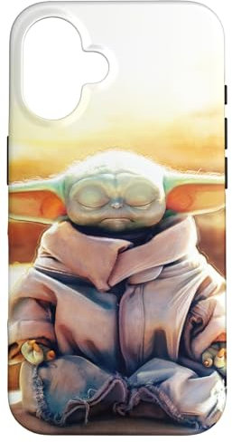 Hülle für iPhone 16 Star Wars Der Mandalorianer Das Kind Grogu meditiert