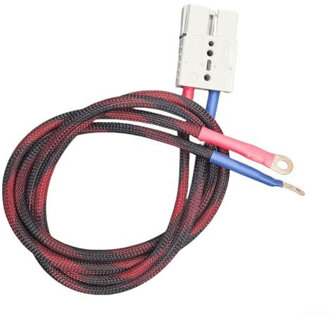 Zoegneer 120 A Batteriekabel mit einem O-Ring-Terminal-Anschluss, groß, reines Kupfer, Silikon, Stromleitung, Strom, Hochleistungshülse für Anderson (1000 mm)