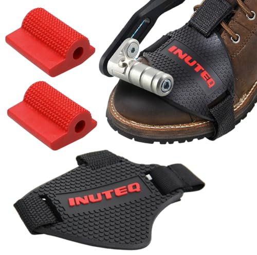 Protector Zapato Palanca Marchas Cambio de Moto Quad Scooter, Cubierta Universal Palanca Cambios para Motocicleta, Botas de motocicleta Protector Cambios Almohadilla, 11, 5 x 8, 5 cm, rojo