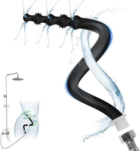 BDSMJOY Po Dusche mit 5 Analkugeln,Analdusche Einlauf Klistiere zur Darmreinigung Intimdusche erotisches Sexspielzeug für Paare extrem sex (Dornige - 50 cm)
