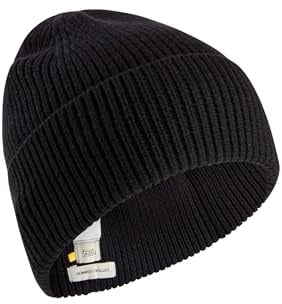 camel active Herren Beanie aus einem Baumwoll-Kaschmir Mix Schwarz, Menswear-OS