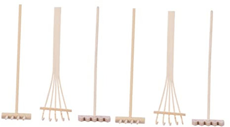 ibasenice 6pcs Mini Zen Garden Rake for Sandbox Bamboo Accessory Desktop Decoration Sandscape Tool Landscaping Rake