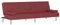 Wenjingqi 351930 Schlafsofa mit Becherhalter, Kunstleder, Rot, Rot