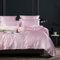 YASMENG Housse de Couette Satin 240x260 Rose Uni Brillant Deluxe Parure de Lit Satin Doux Lisse Soyeux Soie Linge de Lit 2 Personne Adulte avec Fermeture Éclair et Taies d'oreiller 65x65 cm