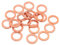 sourcing map 20 rondelle piatte in rame M12, 12 x 18 x 2 mm, guarnizione piatta aggiornata metrica, rondelle ad anello di tenuta per raccordi idraulici, bulloni, dadi e riparazione elettronica